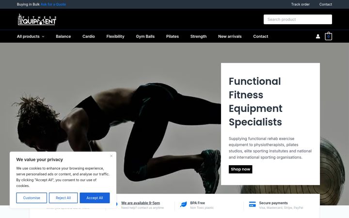 Ekrano kopija aksfitnessequipment.com.au