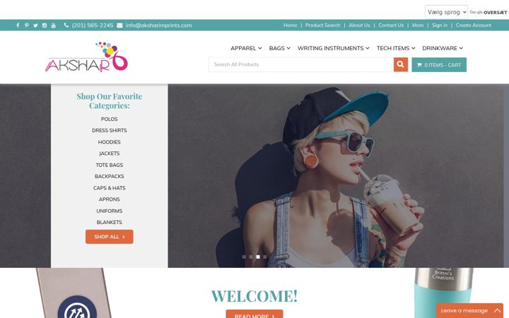 Screenshot of aksharimprints.com