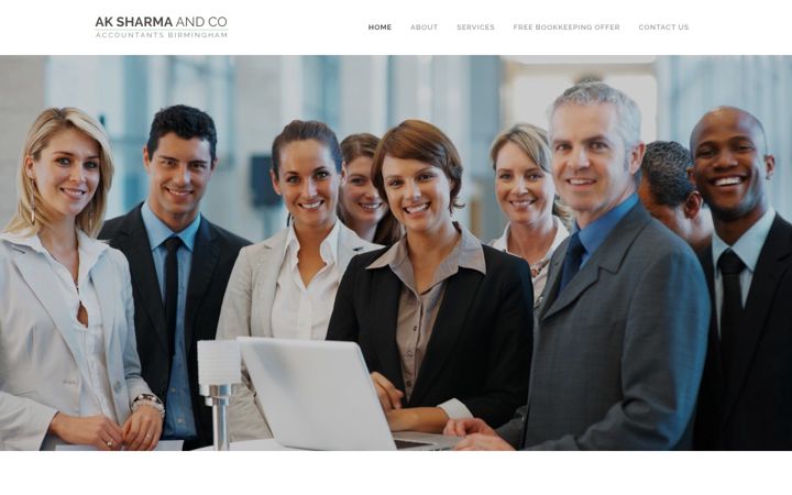 Screenshot of aksharmaandco.co.uk