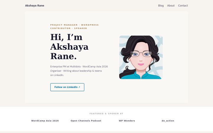 Screenshot of akshayar.online