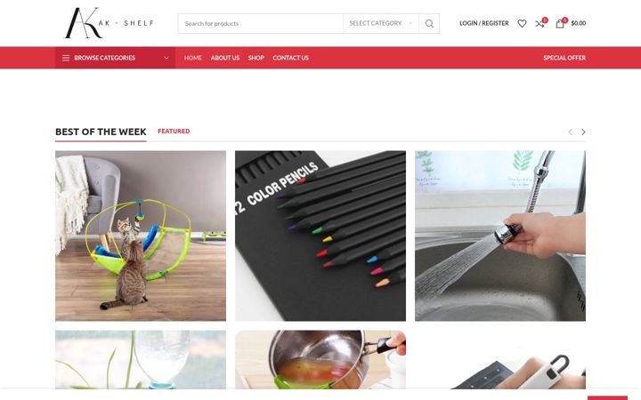 Screenshot of akshelf.com