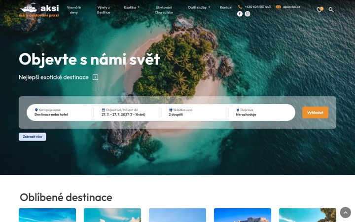 Screenshot of aksi.cz