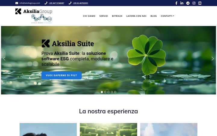 Posnetek zaslona aksiliagroup.com