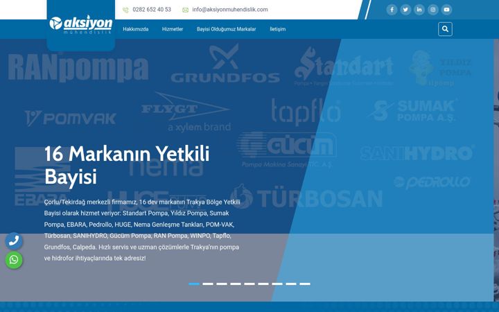 Screenshot of aksiyonmuhendislik.com