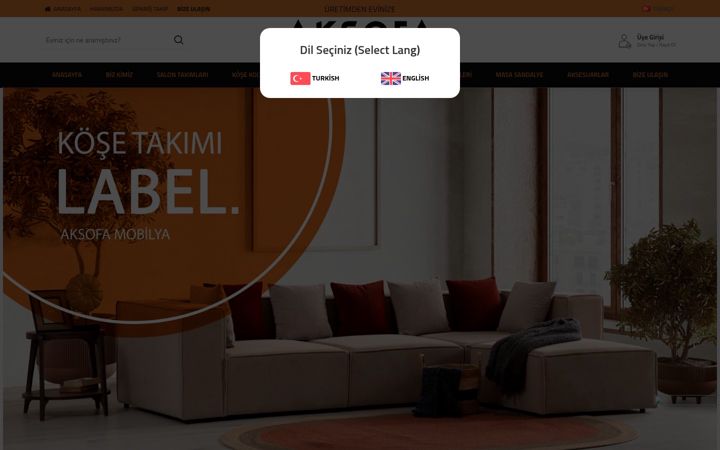 Ekrano kopija aksofa.com.tr