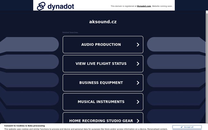 Screenshot di aksound.cz