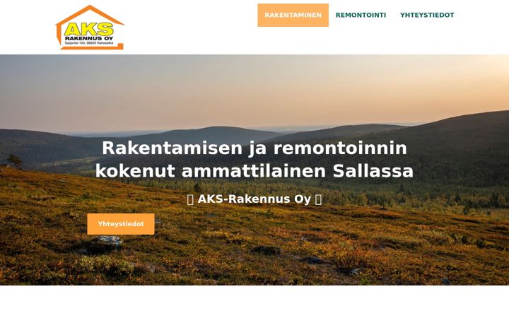 Screenshot of aksrakennus.fi