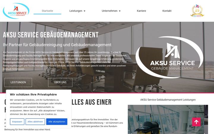 Screenshot von aksuservice.de