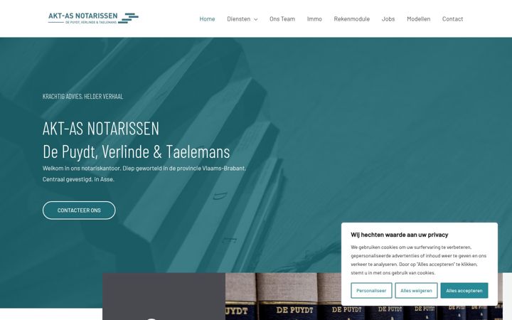 Screenshot von akt-asnotarissen.be