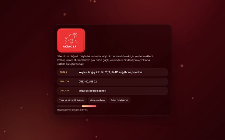 Screenshot of aktacgida.com.tr