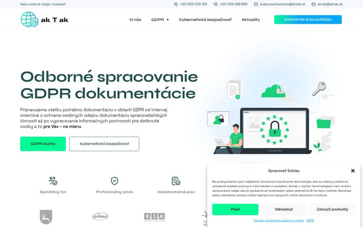 Screenshot of aktak.sk