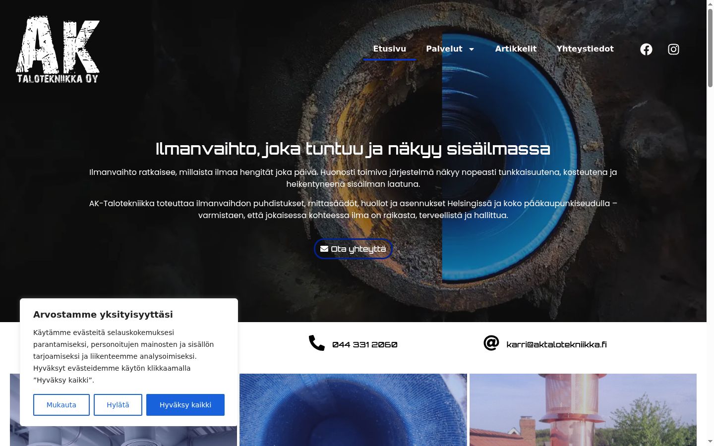 Sutikimo reklamjuostės, rodytos prieš bet kokią sąveiką, ekrano kopija