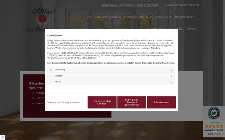 Screenshot of aktasderpacktdas.de