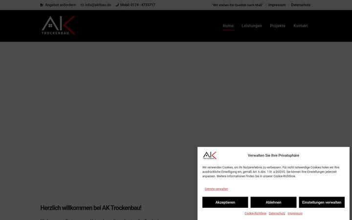 Screenshot of aktbau.de