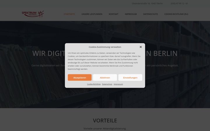 Screenshot of aktendigitalisierung.berlin