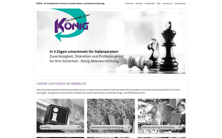 Captura de ecrã de aktenvernichtung-bayreuth.de