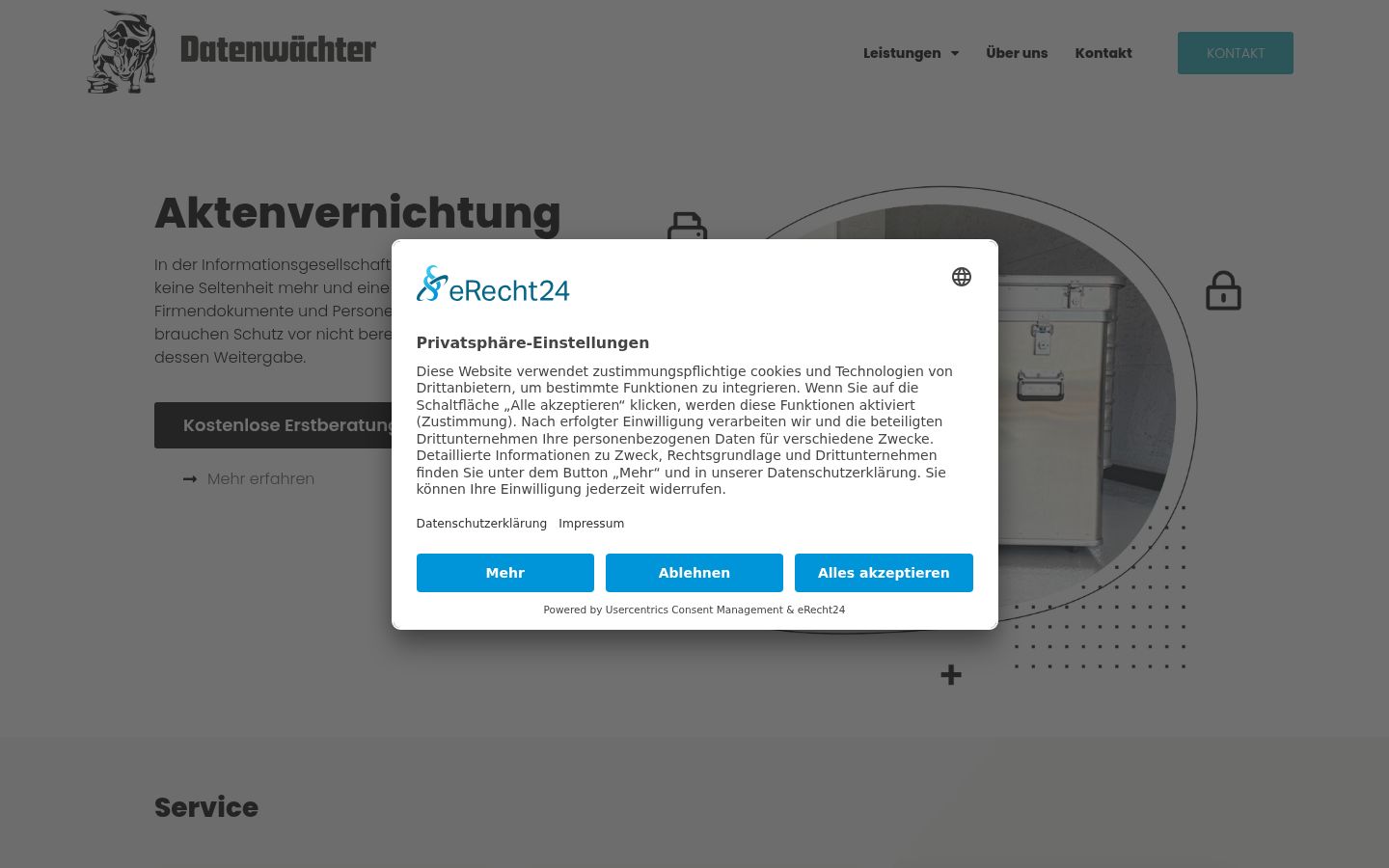 Captura de ecrã do banner de consentimento apresentado antes de qualquer interação