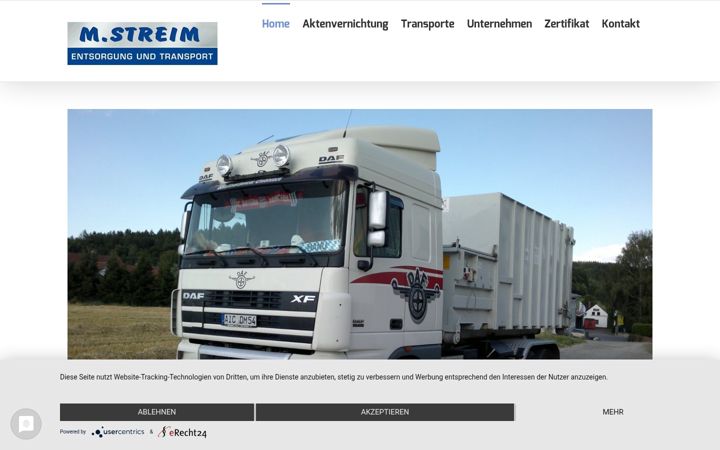 Skärmbild av aktenvernichtung-streim.de