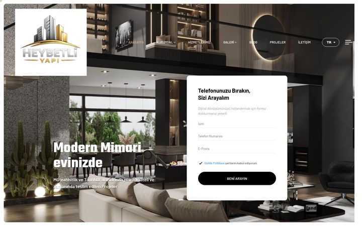 Snimka zaslona za akteramimarlik.com