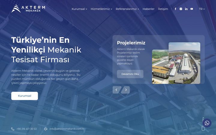 Screenshot of aktermmekanik.com.tr