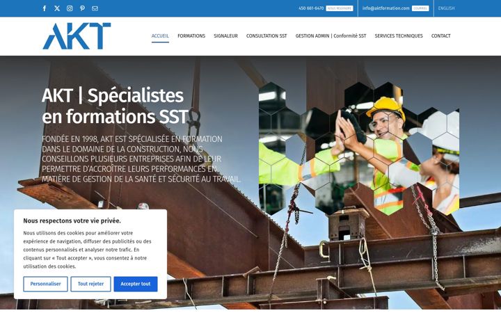 Screenshot of aktformation.com