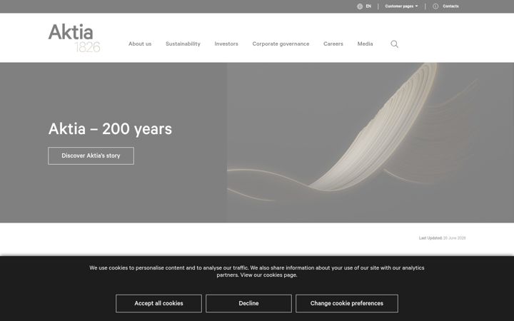 Screenshot of aktia.com
