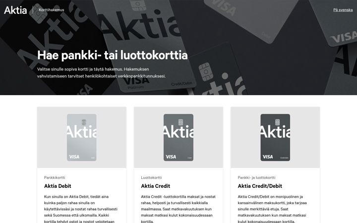 Screenshot of aktiawallet.fi
