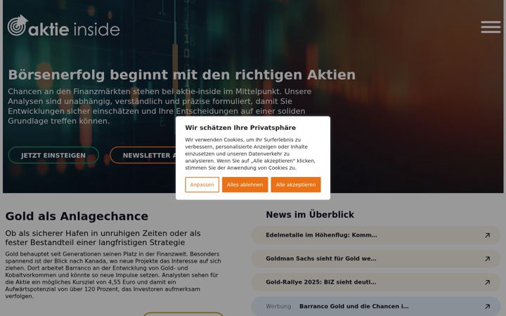 Skjámynd af aktie-inside.de