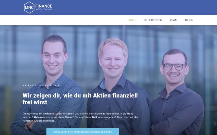 Ekrānuzņēmums no aktien-coaching.de