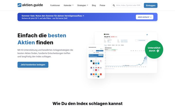 Screenshot of aktien.guide