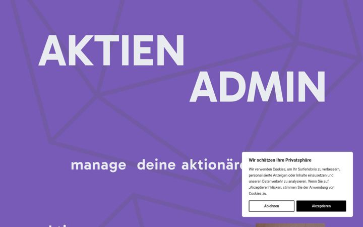 Screenshot of aktienadmin.ch