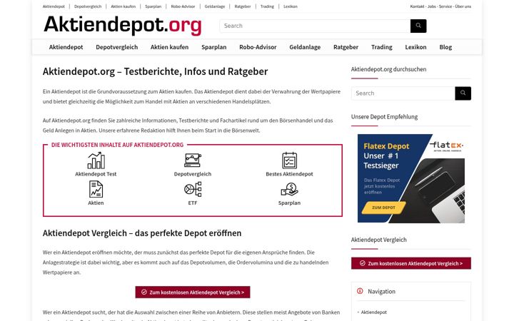 Ekrānuzņēmums no aktiendepot.org