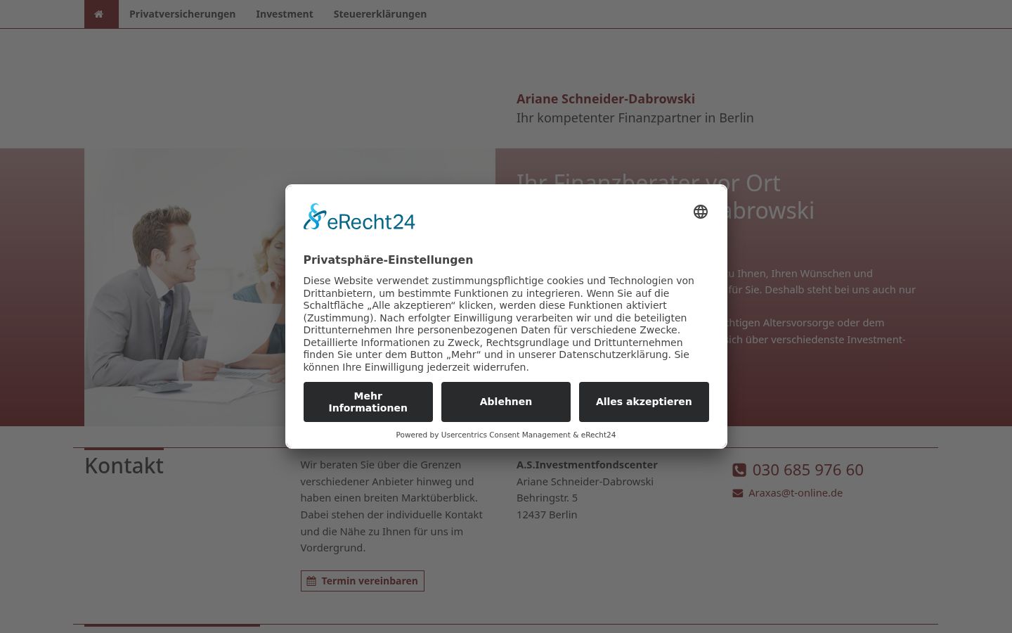 Ekrānuzņēmums ar piekrišanas baneri, kas tika rādīts pirms jebkādas mijiedarbības