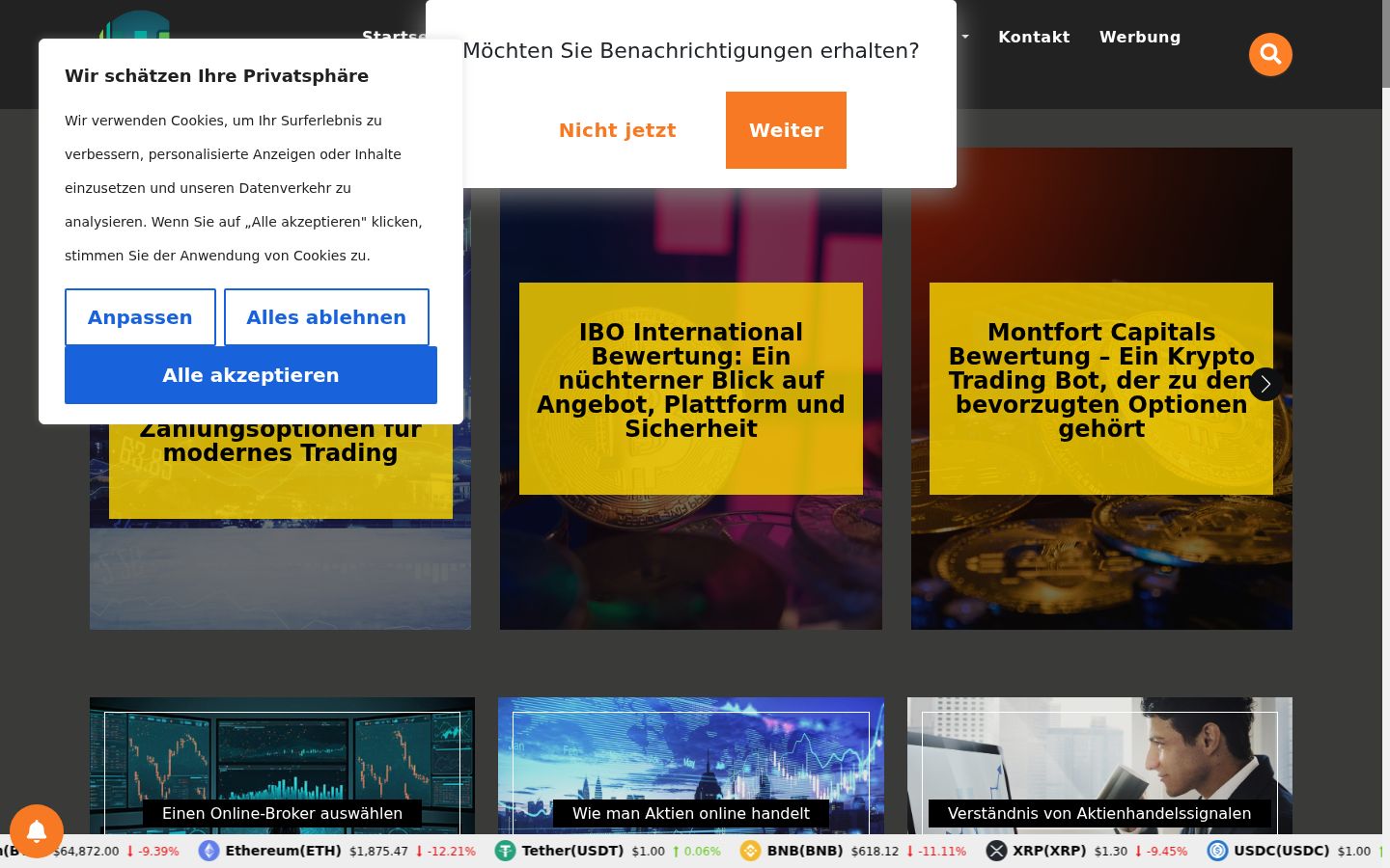 Screenshot tal-banner tal-kunsens muri qabel kwalunkwe interazzjoni
