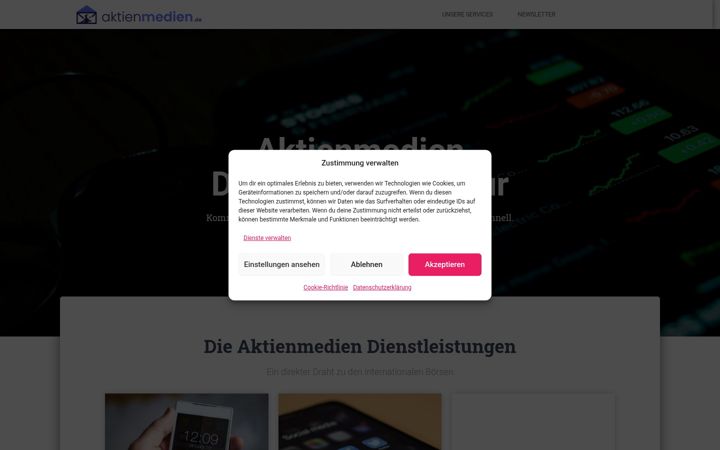 Screenshot stránky aktienmedien.de