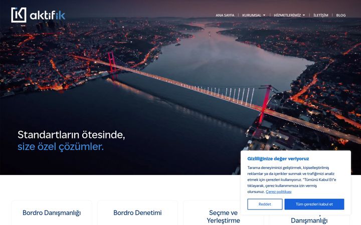 Snimka zaslona za aktifik.com