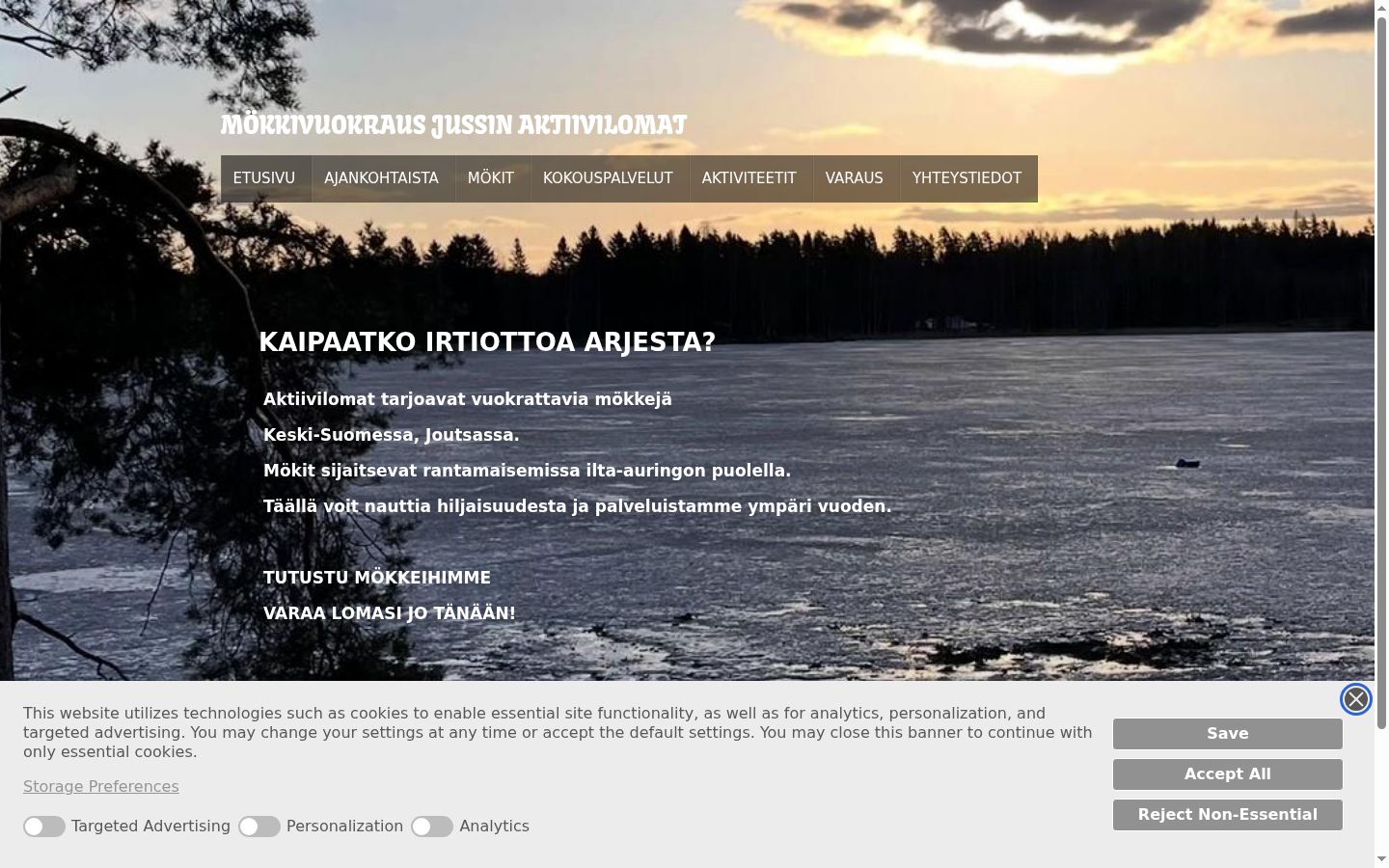 Screenshot of the consent banner shown before any interaction