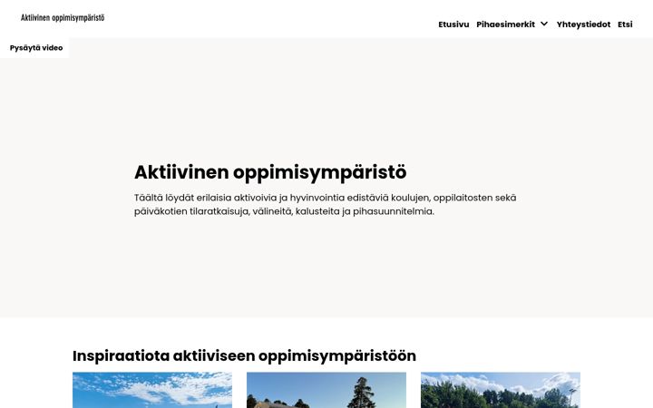 Képernyőkép: aktiivinenoppimisymparisto.fi