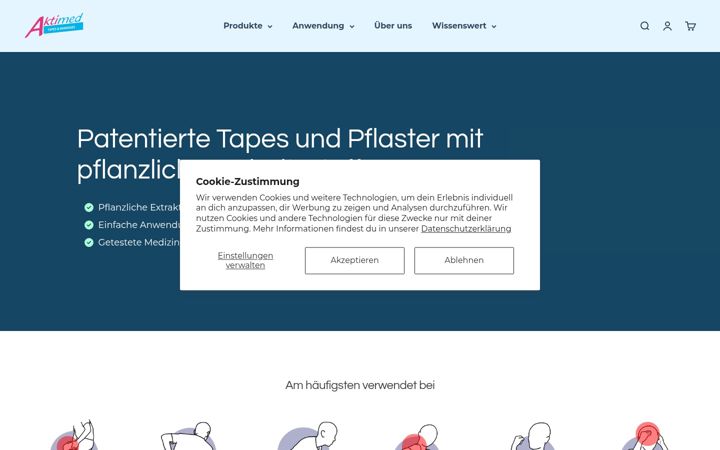Screenshot ta' aktimed-tape.de