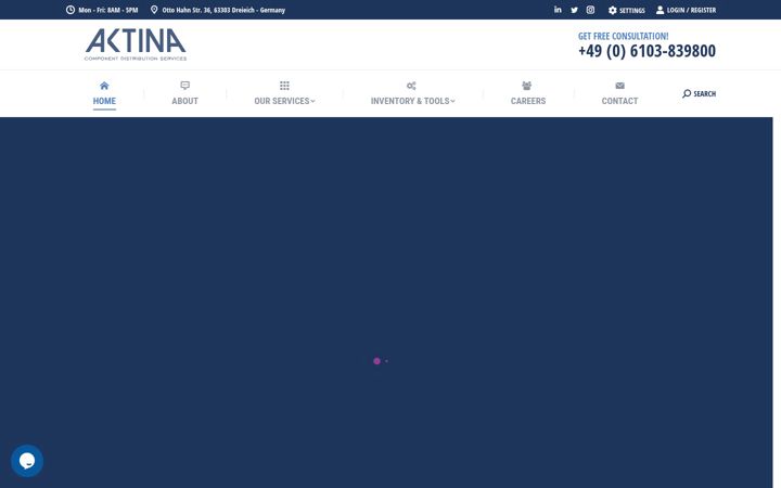 Snimka zaslona za aktina-cds.com