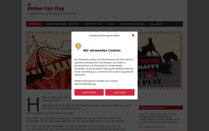 Екранна снимка на aktion-fair-play.de