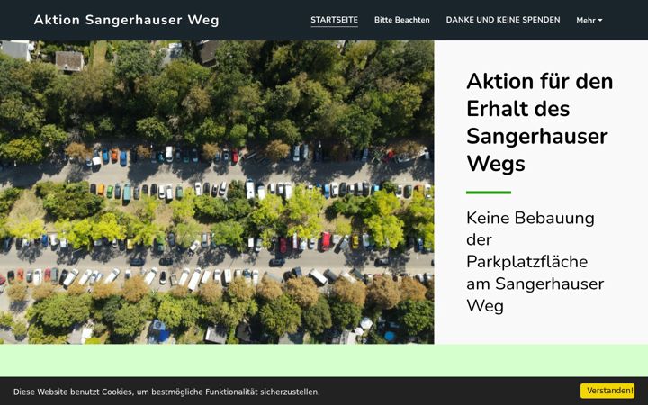 Екранна снимка на aktion-sangerhauser-weg.de