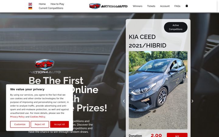 Screenshot of aktion4auto.com
