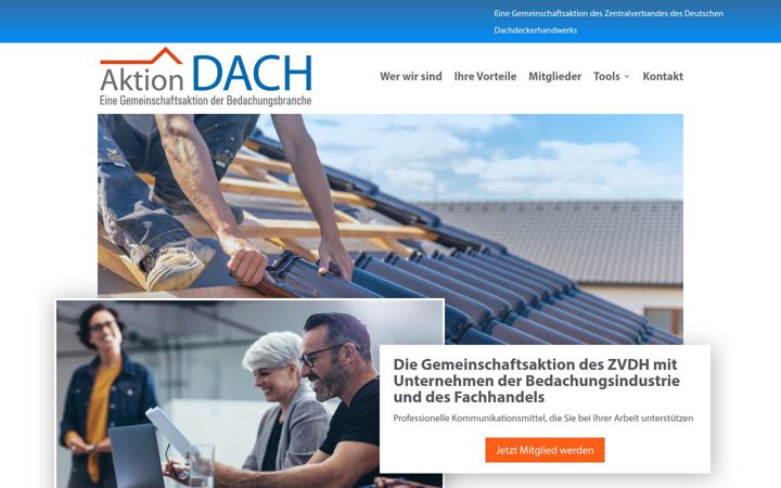 Screenshot of aktiondach.de