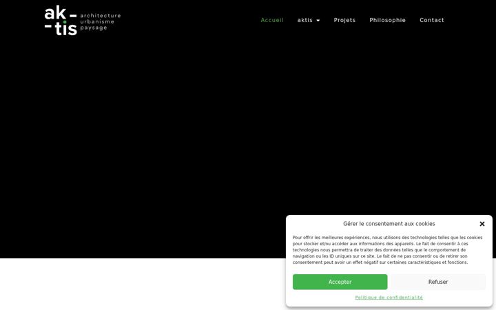 Screenshot of aktis.archi