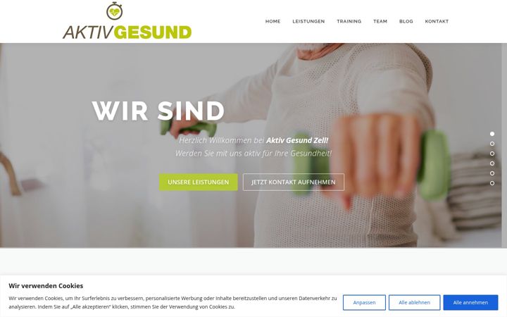 Ekrano kopija aktiv-gesund-zell.de