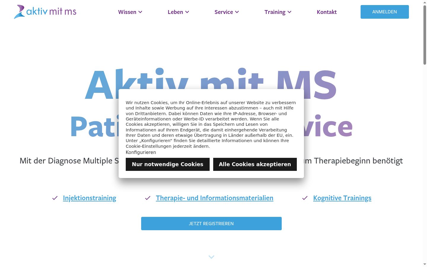 Screenshot του banner συγκατάθεσης που εμφανίστηκε πριν από οποιαδήποτε αλληλεπίδραση