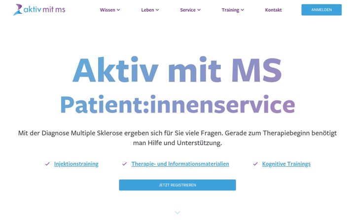 Screenshot of aktiv-mit-ms.de