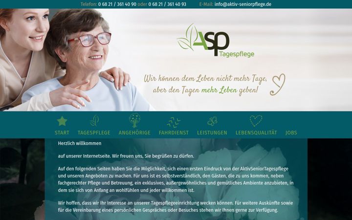 Screenshot of aktiv-seniorpflege.de