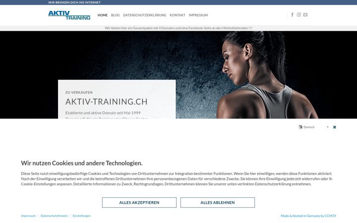 Screenshot of aktiv-training.ch